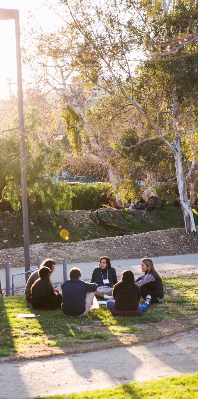Group of students outside.